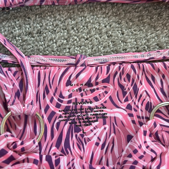 NWT Michael Costello x REVOLVE Kailo Top in Pink & Purple Multi - Picture 5 of 8